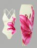 2026 Sexy One Piece Swimsuit European And American Style Foreign Trade Cross Border Charm Lily Print Women's Swimwear_ecoleips.com