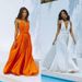Sexy Backless Tie-Wrap Maxi Dress – Women's Flowy V-Neck Boho Beach Cover-Up (White/Tangerine, One Size Fits Most)_ecoleips.com