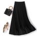 Women’s Clothing Satin Elegant Accordion High Waist Pleated Skirt Spring And Summer All Match Princess Style Skirt Long Skirt New Style_ecoleips.com