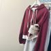 European American Style Short Color-blocked Raglan Long-sleeve Sweatshirt For Women, Spring And Autumn Thin Korean_ecoleips.com