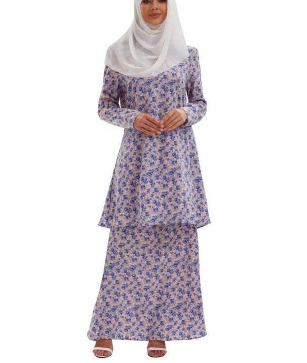 2025 New Malaysian Muslim Printed Set Dress_ecoleips.com