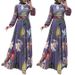 Women's Clothing Flower Long Long Distance Running Fashion Temperament Muslim Dress_ecoleips.com