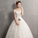 Light Forest Style Off-shoulder Wedding Dress 2026 New Model, Floor-length, For Brides, Autumn And Winter, High-waisted,_ecoleips.com
