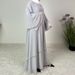 Women's Clothing New Chiffon Diamond Stripe Big Trumpet Sleeve Long Skirt Robe Dress Female Cardigan Suit National Costume 4618_ecoleips.com