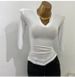 Sexy Sheer V Neck mid Sleeve T-Shirt for Women Super a Cut Slimming And Flattering Versatile New Style Women's Top_ecoleips.com