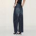 Women's High-Waisted Rhinestone Jeans – Loose Fit Straight Leg Denim Pants (S-XXL, Blue)_ecoleips.com