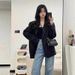 ng2510292 Elegant Black Blazer Women, New Korean-style Loose Fit Petite Individuals, Casual Suit Jacket, Versatile For Fall 2025_ecoleips.com