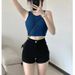 Women's Clothing Spring And Summer Black Straight Stretch Denim Shorts Dance Hip Hugging High Waist Dance Hot Pants_ecoleips.com