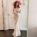 Women's Long Sleeve Crochet Lace Suspender Dress Sexy Temperament Vest_ecoleips.com