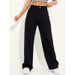 Women's High-Waisted Straight Leg Jeans Loose Fitting Floor-Length Slimming Black Wide Leg Retro Style New Arrival_ecoleips.com