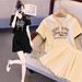 Women's Clothing Salt Sportswear Suit Female Summer Student Loose Fashion Short Sleeved Shorts Casual Two Piece Suit_ecoleips.com