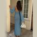 Women’s Clothing Autumn And Winter New Beach Dress Solid Color Sexy Backless Knitted Hollow Dress Long Dress Bikini Swimsuit Blouse_ecoleips.com