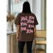 American Retro Heavy Cotton Short Sleeve T-Shirt For Women Summer New Design Letter Print Loose Slimming Top_ecoleips.com