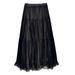 Spring High Waisted Ruffled Mesh Maxi Skirt for Women Gentle Slimming Flowy A-Line Long Skirt New Style 2026_ecoleips.com