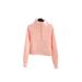 Scuba Women's High Neck Long Sleeve Sweatshirt Fleece Lined Sports Yoga Wear With Half Zipper Gold Zipper Loose Fit_ecoleips.com