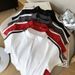 Women's Slimming Short T-Shirt Summer Sporty Zip up Top Black White Color Block Stripes in Stock Real Photos_ecoleips.com
