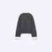 Fashion Versatile Contrasting Color Splicing Round Neck Long-sleeved Knitted Sweater_ecoleips.com