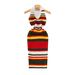 Summer New Style Polo Neck Halter Striped Backless Knitted Dress Slim Fit Women's Dress_ecoleips.com