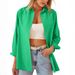 Verve Clothing Spring Summer 2025 New Women's Cardigan Candy Color Loose Casual Long Sleeve Shirt_ecoleips.com