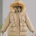 girl Girl Parker Women 2025 New Winter Fleece Coat Small Size Extended Down Waist-Cinching Thick Cotton Jacket_ecoleips.com