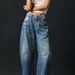 2024 New Cross-Border European And American Hot-Selling Wide-Leg Loose Jeans For Women Mid-Low Waist Washed Denim K306_ecoleips.com