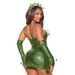 Glitter Sequin Halloween Costume For Adults - Sexy V-neck Sleeveless Mini Dress With Gloves, Stretchy Bodycon Party Outfit For Women (Green, S-xxl)_ecoleips.com