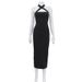Cross-border European And American Sexy Slim-fit Cross-neck Strapless Dress, Solid Color Elegant Tight-fitting Bodycon_ecoleips.com