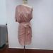Women's Clothing Ladies Trimmed Shiny Glitter Party Club Dress One Shoulder Pleated Toast Dress Fashion_ecoleips.com