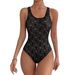 2026 Women's Sheer Lace Hollow out Cross-Border Sexy Bodysuit Fashionable High-Quality Jumpsuit Romper for Europe And America_ecoleips.com