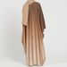 Verve 2025 New Muslim Dubai Clothing Fashion Elegant Cardigan Tie-Dye Gradient Dress Abaya_ecoleips.com