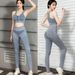 2025 New Set: High-Waisted Slimming Tight Sports Bra With Front Zipper And Fitness Yoga Pants Two-Piece Set_ecoleips.com
