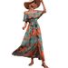 Foreign Trade Independent Station European And American 2024 Summer Off-Shoulder Ruffle Tie Waist_ecoleips.com