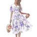 Plus Size Floral Dress For Women Waist Cinching Summer Fashion For Spring/Autumn_ecoleips.com
