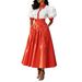 Women's Summer Fashion Casual Skirt Set American Style Professional Top And Long Skirt Two Piece Outfit_ecoleips.com