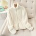 Unisex Double-Sided Fleece Jacket - Winter Warm Plush Lined Pullover With High Collar & Zipper, Oversized Fit, Multiple Colors & Sizes_ecoleips.com