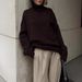 girl 2025 Autumn Winter New High Neck Loose Sweater For Women Lazy Style Basic Multi-color Pullover Knitwear Wholesale_ecoleips.com