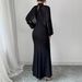 European And American Cross-border Women's Clothing 2026 Elegant Stand-up Collar Mesh Rhinestone Long-sleeve_ecoleips.com
