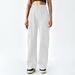 Women's Clothing Casual Straight Slim Solid Color Overalls Mid Waist Multi Pocket Wear_ecoleips.com