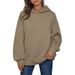 Women's Autumn/Winter Oversized Textured Hoodie Sportswear With Pockets Y2k Sweatshirt_ecoleips.com