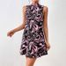 Cross-border Women's Clothing 2023 Summer Wish European And American Printed Stand-collar Dress_ecoleips.com