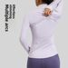 Ju Yi Tang Peach Sports Jacket For Women, Patchwork Stand Collar, Slimming Pocket, Slim Fit Fitness Yoga Top_ecoleips.com