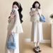 Autumn New Korean Fashion Loose Knitted Two-Piece Maternity Dress_ecoleips.com