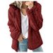 Women’s Hooded Wool Blend Coat – Autumn & Winter Long Sleeve Outerwear (Pink/Red/Violet/Khaki_ecoleips.com