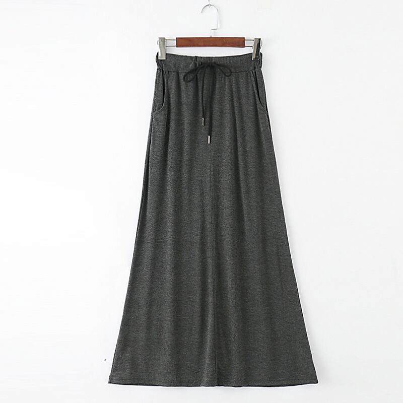 Verve Women's Summer New Modal Pocket Midi Slim Fit Flattering Mid-Length Stretch Bodycon Skirt_ecoleips.com