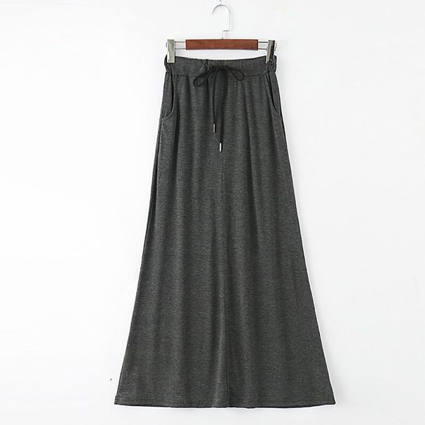 Verve Women's Summer New Modal Pocket Midi Slim Fit Flattering Mid-Length Stretch Bodycon Skirt_ecoleips.com