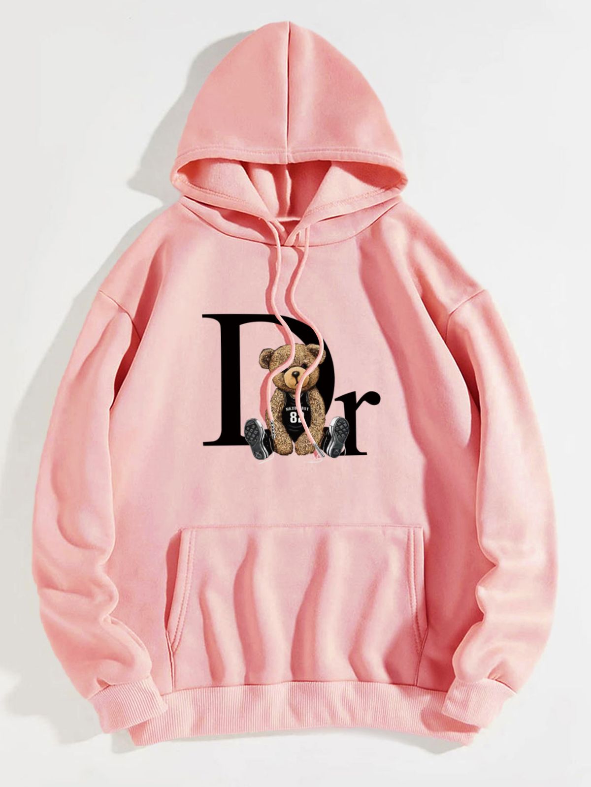 Women's Themed Cute Bear Printed Hoodie For Men And Women Long Sleeve Polyester Sweatshirt For Autumn And Winter Elegant Fashion Casual Clothing_ecoleips.com
