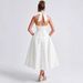 Women's Clothing V Neck Halter Neck Jacquard Dress High End Evening Dress Spring And Summer Temperament Sleeveless Backless Waist Long Dress_ecoleips.com