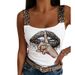 Women's Sexy Suspender Lip Print Vest Top Style New Relaxed Everyday Wear Comfortable Feshion_ecoleips.com