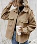 Women's Clothing Lapel Single Breasted Thick Wool Coat Solid Color Loose Fit Spring Clothing_ecoleips.com