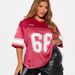 Women's Clothing Splicing Letter Printing Loose Sports Style Jersey Short Sleeve T shirt_ecoleips.com